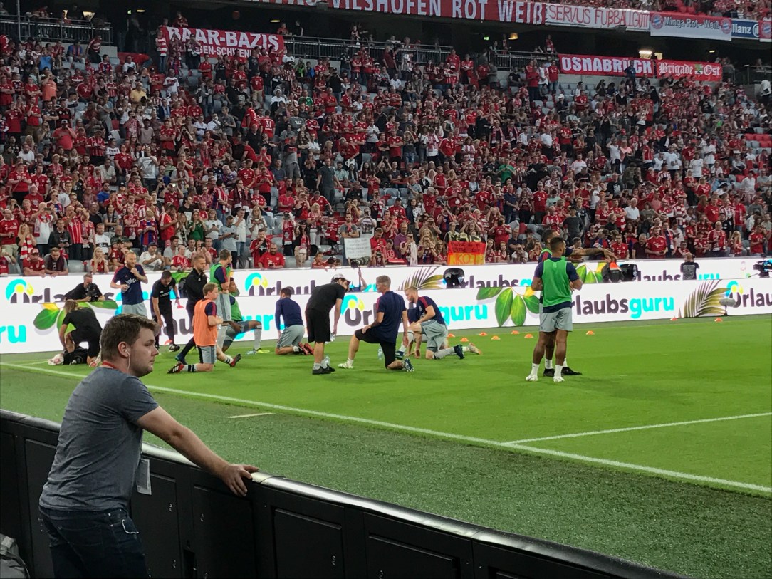 Chicago Fire beim Warm Up